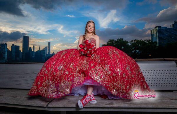 The party of Angelina M Red Quince dress, Sweet 16 photo and video New York Gallery 1